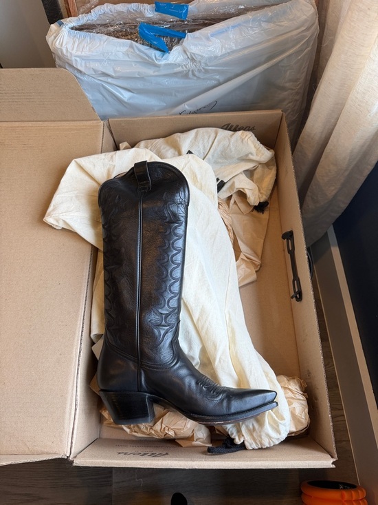 Heritage Boot Co. Shoes - Heritage Boot Co. Black Leather Western Knee-High Boot